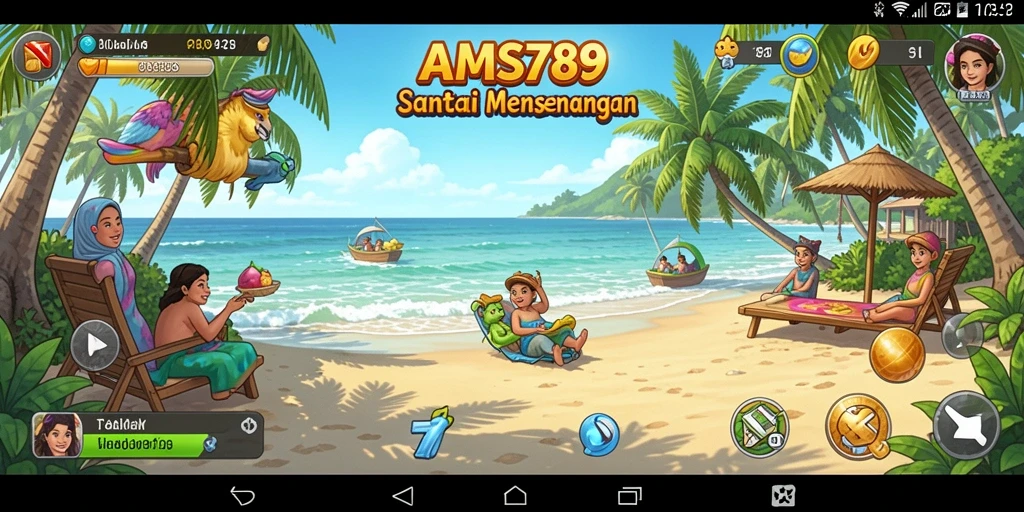 Tampilan menarik dari gameplay AMS789 yang penuh warna.