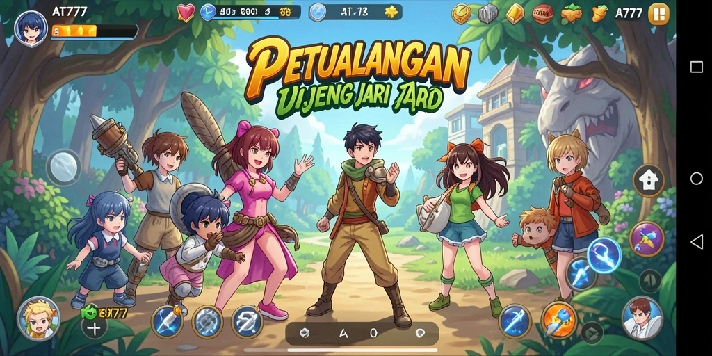 Tampilan gameplay seru dalam dunia anime yang memikat.