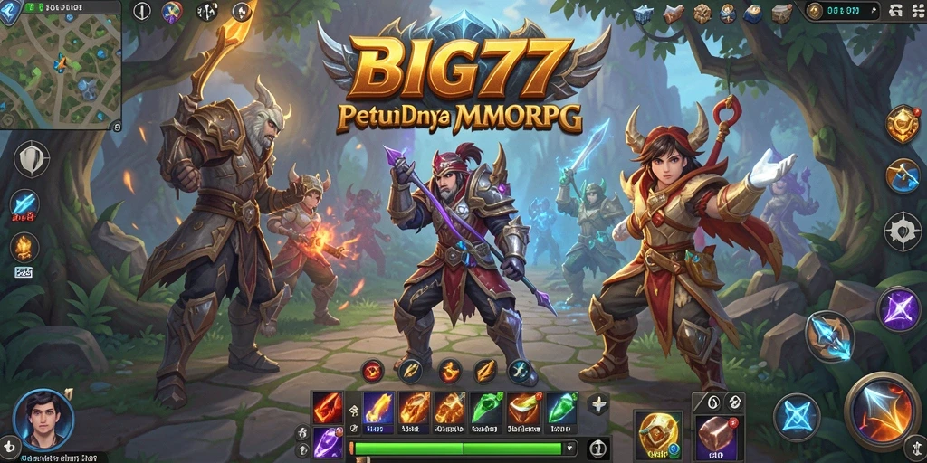 Gameplay menarik dari BIG77 yang menunjukkan pertempuran epik dalam MMORPG.