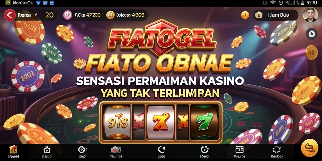 Tampilan mendebarkan dari gameplay FIATOGEL yang penuh aksi kasino.