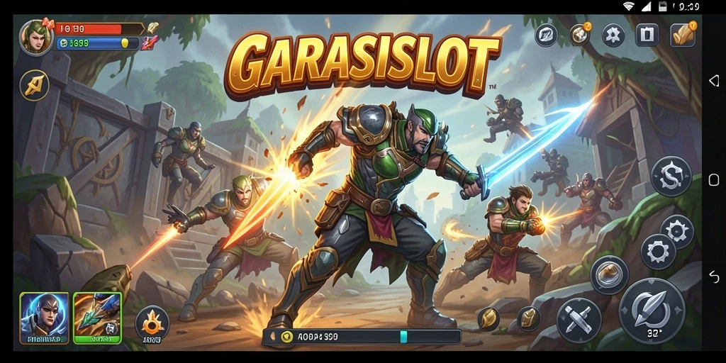 Screenshot GARASISLOT menampilkan aksi seru dalam permainan.