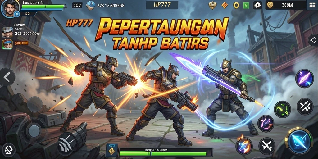 Tampilan aksi pertarungan di HP777 yang mendebarkan dan seru.