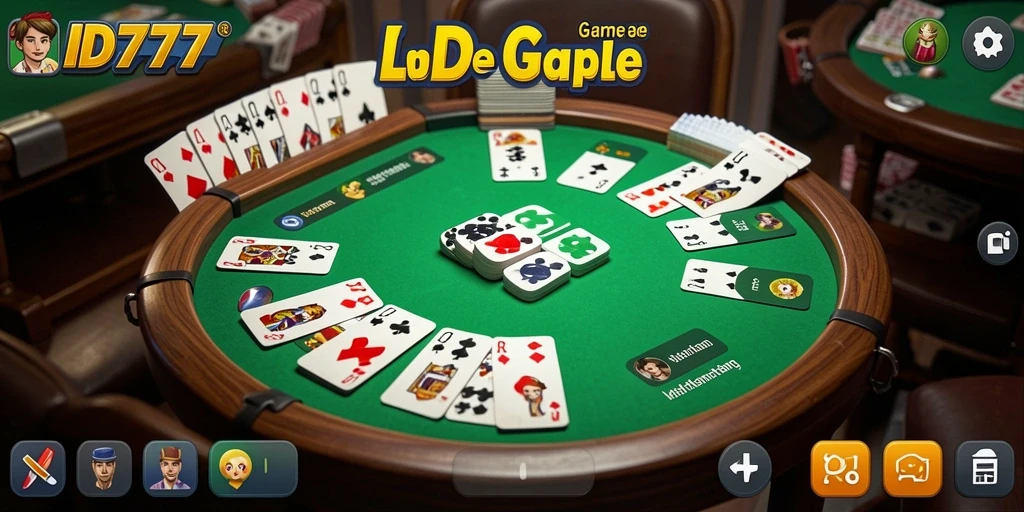 Screenshot gameplay ID777 menunjukkan keseruan bermain Gaple.