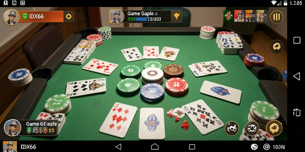 Tampilan gameplay Gaple yang menarik dan berwarna-warni.