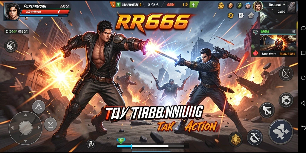 Screenshot menunjukkan aksi menegangkan dalam RR666 dengan grafik yang memukau.