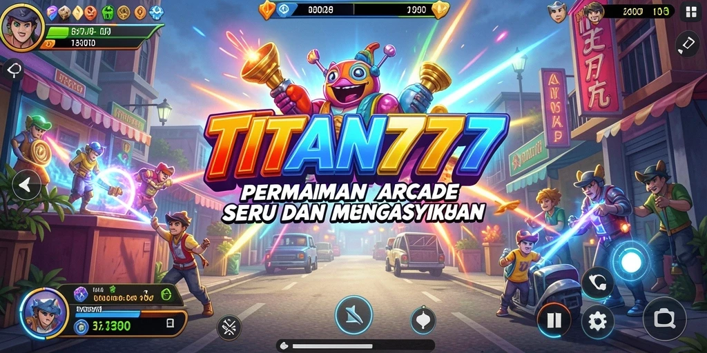 Tampilan gameplay seru di TITAN777 dengan berbagai tantangan arcade.